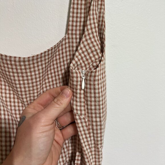 NWT Mus & Bombon Gingham Midi Dress, Made in Spain, Medium - Picture 13 of 13
